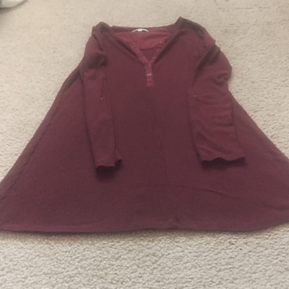 Z Supply maroon, long sleeve dress size Small(US)